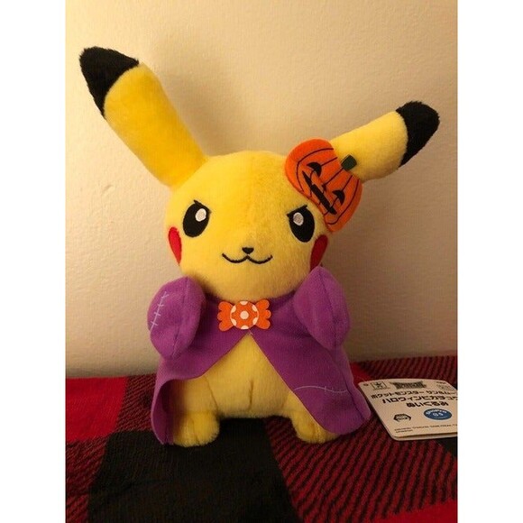 Banpresto Pokemon Halloween Pikachu Robe 2018 Toreba Prize Plush 7" Japan Import - Picture 1 of 8